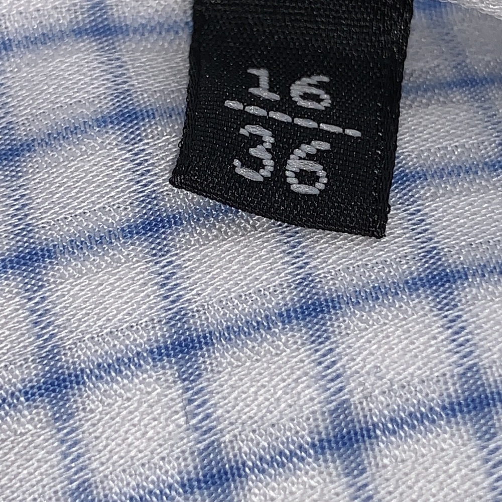 Mens Non Iron Comfort Fit Dress Shirt in Baby Blue Check Pattern - Picture 9 of 9
